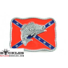 Wholesale Confederate Flag Belt Buckles With Fish
