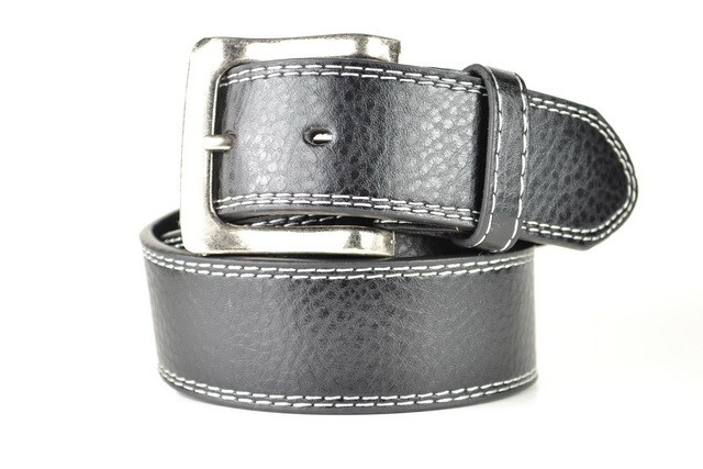 Wholesale Men's Leather Belt in Black - Fun205
