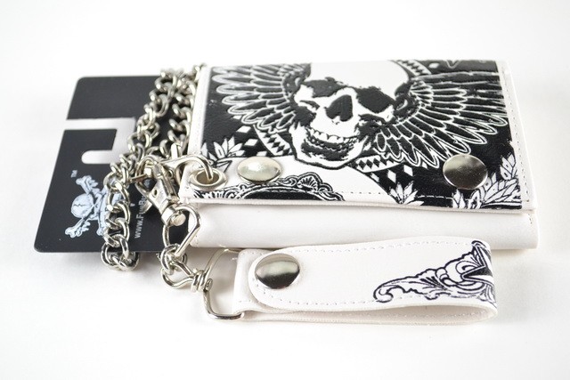 Wholesale Winged Skull Chain Wallets