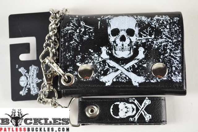 Wholesale Skull Cross Bone Chain Wallets