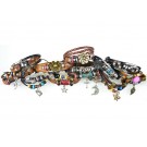 #4 pack of 12 Pandora Style Leather Bracelets